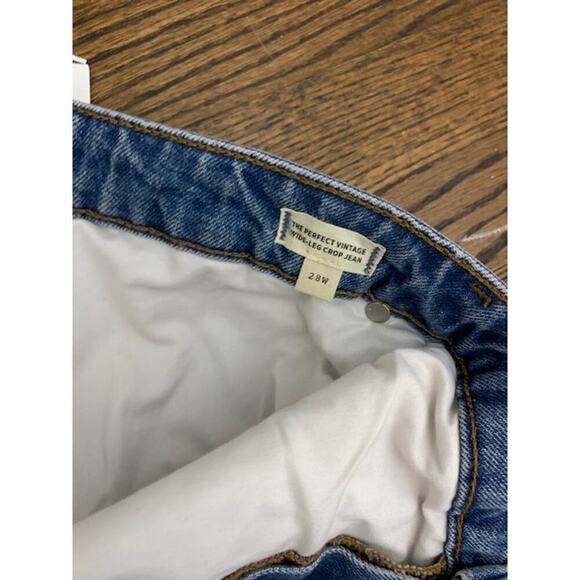 NWT Madewell The Plus Curvy Perfect Vintage Wide-Leg Cropped Jean Size 28W - Picture 4 of 7